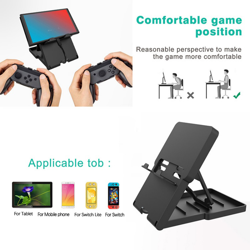 Gaming Console Nintendo Switch - スタンドホルダーベース 折りたたみ式プレイスタンド Switchコンソール用 ポータブル折りたたみ式デスクトップホルダー Switch Lite