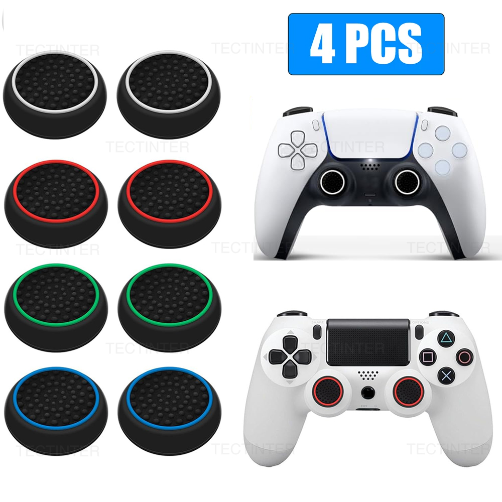 Gaming Console And Pc - 4 個のシリコン製アナログサムスティックグリップキャップ PS5/PS4/PS3/Switch 2 カバー Xbox