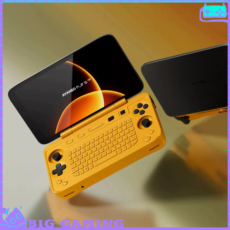 Gaming Console Ayaneo - Ayaneo Flip 1s Ds 7インチ高リフレッシュレートWindowsハンドヘルドゲーム機HX370 32G+2TフリップポータブルゲーミングPCクラムシェルKBフリップ