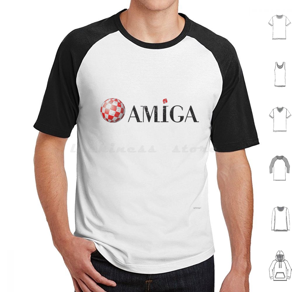 Gaming Console Logo - Amiga Tシャツ ビッグサイズ 綿100% Amiga Commodore