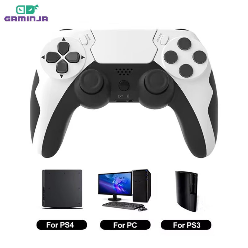 Gaming Console Monitor - Gaminja-6軸ジャイロスコープを備えたワイヤレスゲームパッド,ps4 ps3用のゲームコントローラー,コンソール,7,8,10,デュアルバイブレーション,PCジョイスティック,p48
