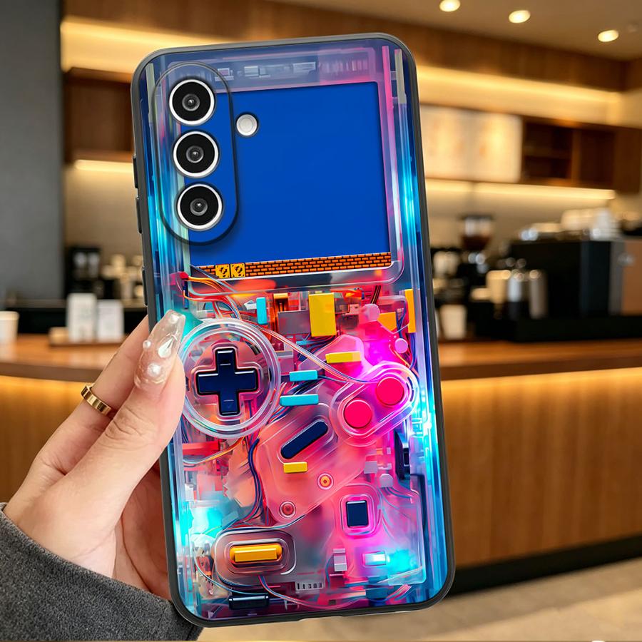 Gaming Console Logo - カラーゲーミングコンソール風スマホケース サムスン Galaxy A57 A55 A73