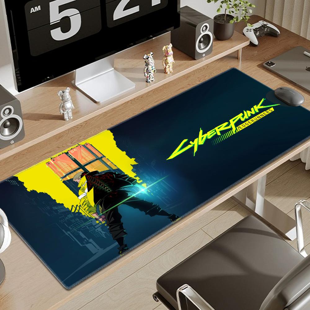 Gaming Console Wallpaper - HD 印刷新しい壁紙 C_cyberpunk E_edgerunners マウスパッド滑り止めマウスパッドコンピュータゲーマー LockEdge