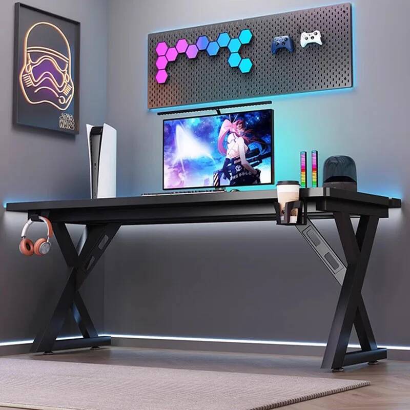 Gaming Console Room - デスク、勉強机、学生用、ゲーミング、スタンディング、コンピューター、オフィス、テーブル、コンソール、寝室、リビングルーム、コンピューターテーブル、流行の家具