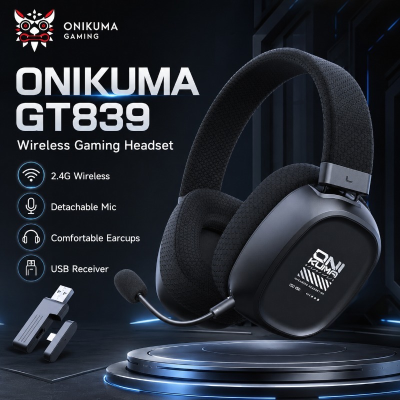 Gaming Console Apple - ONIKUMA GT839 ゲーミングヘッドセット ワイヤレス 2.4G 低遅延
