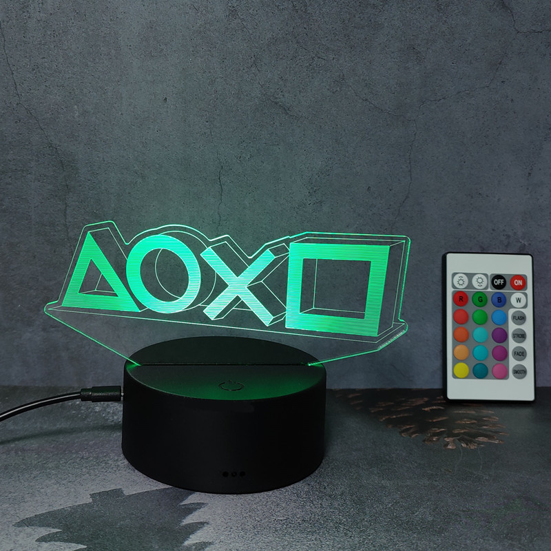3Dイリュージョンナイトランプゲームルームゲームパッドデスク - Gaming Console Icon のレビューと価格