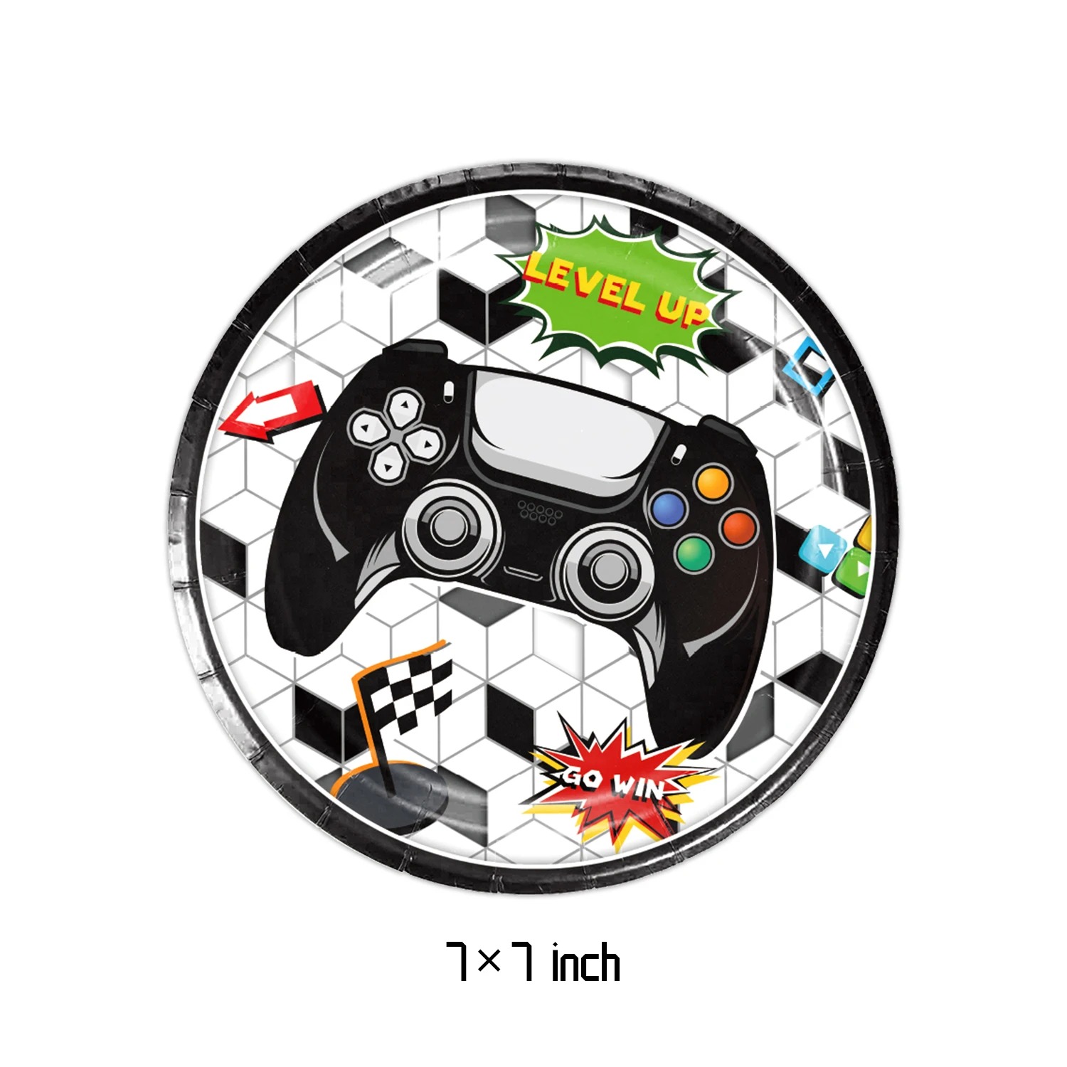 ブラックゲーミングコンソール食器子供用誕生日パーティー使い捨 - Gaming Console 5 Year Old のレビューと価格