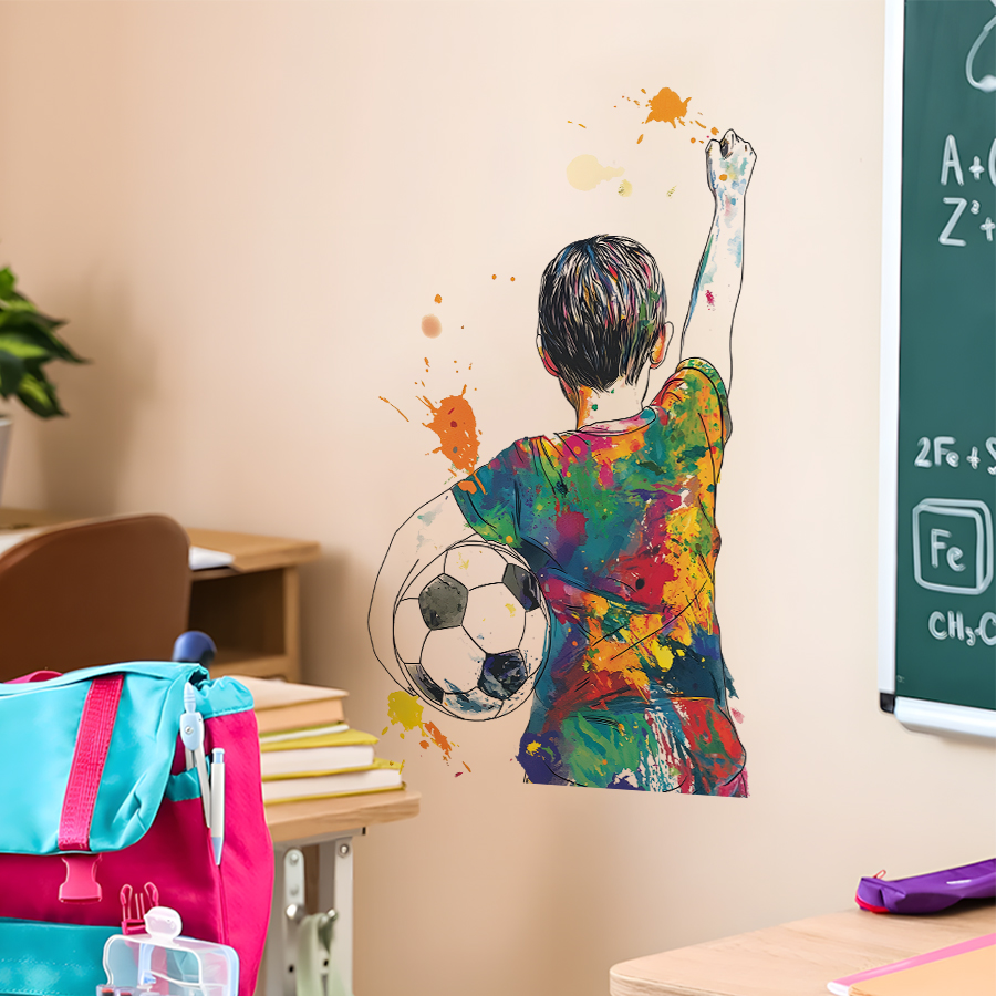 グラフィティ サッカー少年 ウォール デカール フットボール - Gaming Console Wallpaper のレビューと価格