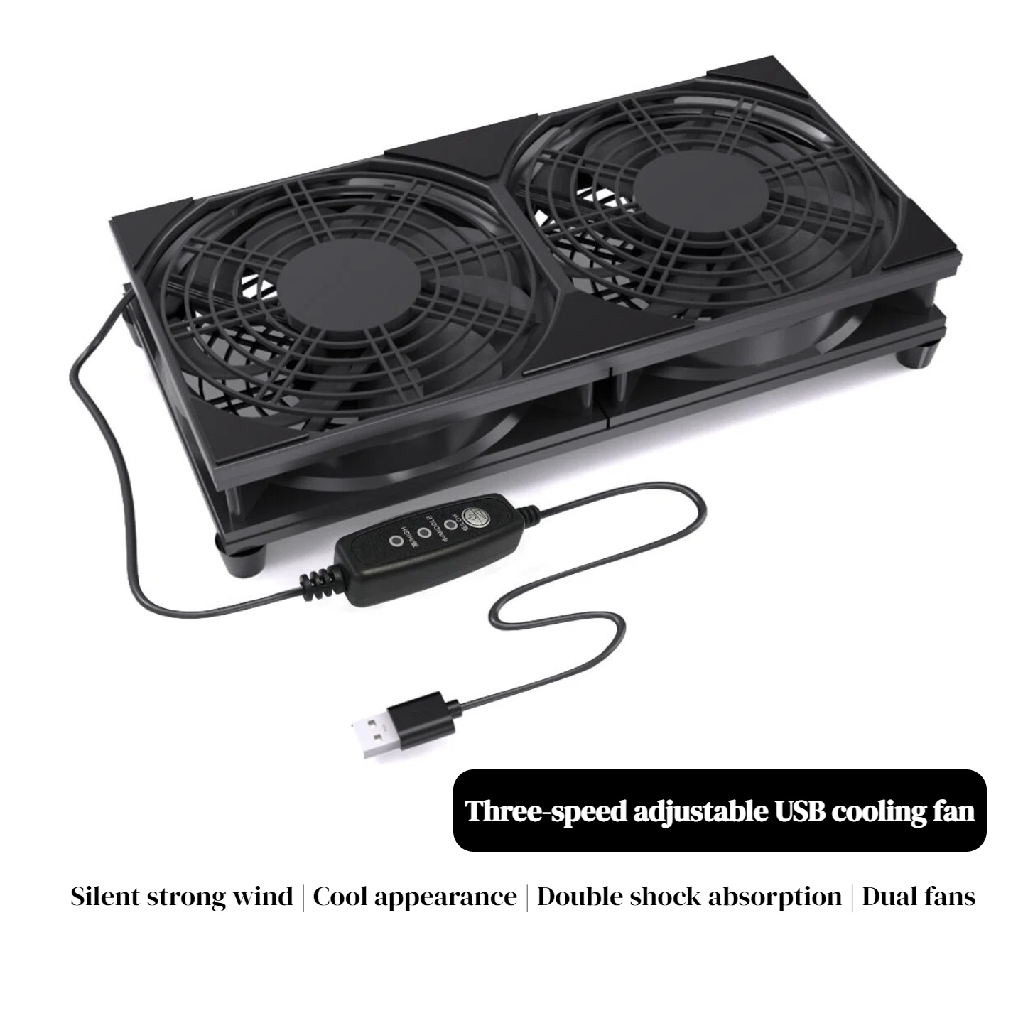 デュアルUSB冷却ファン（3段階速度調整付き） |   ルー - Gaming Console And Pc のレビューと価格
