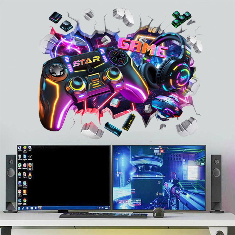 大型クールゲームコントローラーグラフィティウォールホールアー - Gaming Console Wallpaper のレビューと価格