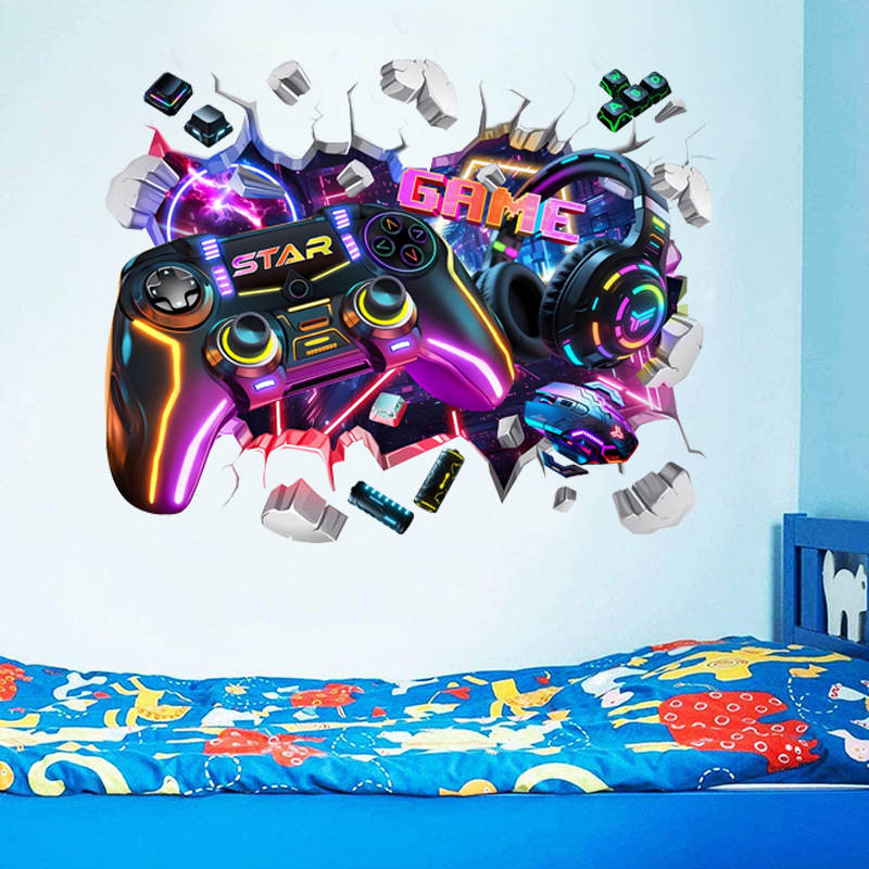 大型クールゲームコントローラーグラフィティウォールホールアー - Gaming Console Wallpaper のレビューと価格
