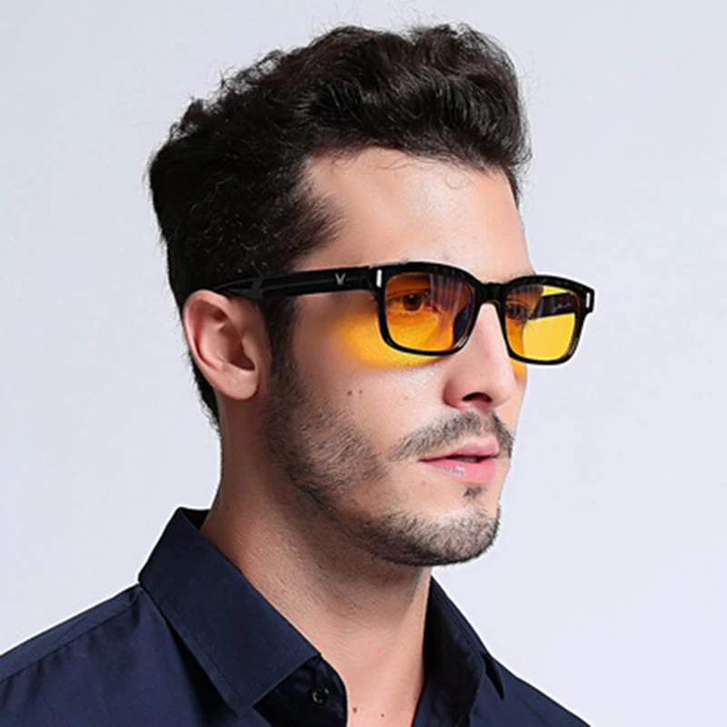 ブルーレイコンピュータメガネ男性スクリーン放射線眼鏡ブランド - Gaming Glasses Uv のレビューと価格