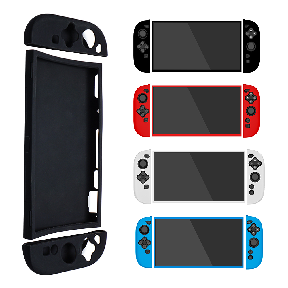 分割ソフトシリコンカバーラバーケース保護皮膚保護シェルラバー - Gaming Console Nintendo Switch のレビューと価格