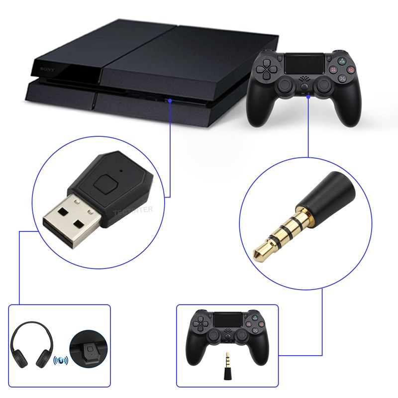 USB ワイヤレスアダプターレシーバー PS4 コントローラ - Gaming Console Monitor のレビューと価格