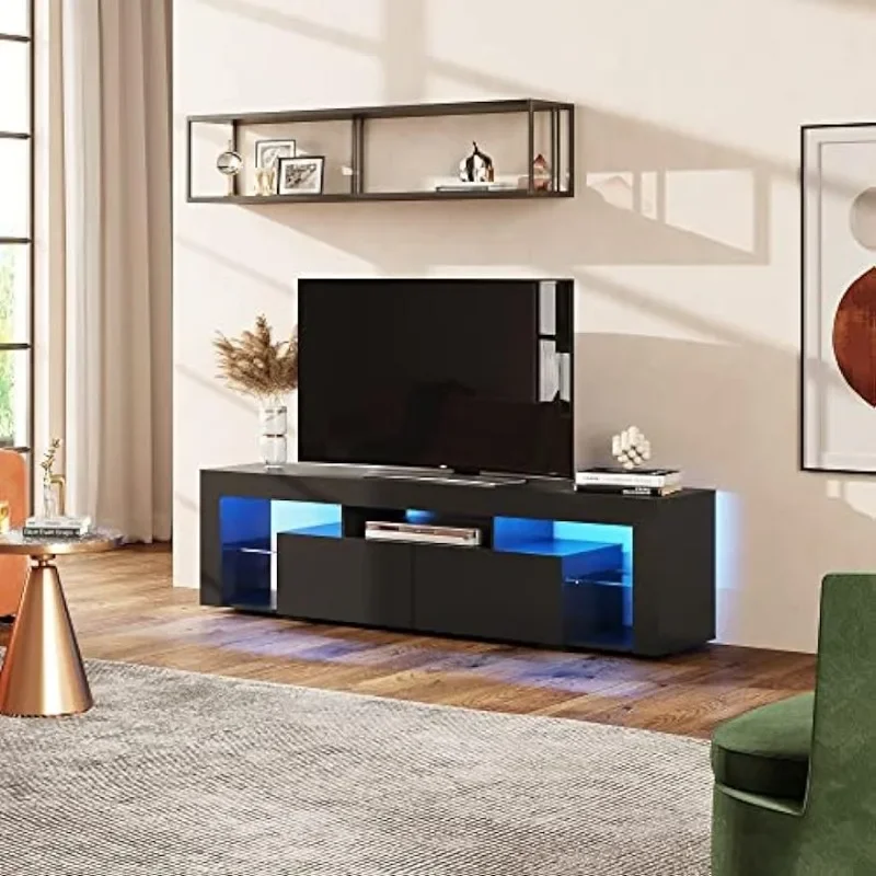 寝室、リビングルーム用の2つの収納引き出し付き木製テレビコン - Gaming Console Room のレビューと価格
