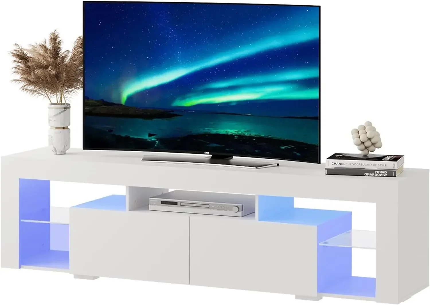 寝室、リビングルーム用の2つの収納引き出し付き木製テレビコン - Gaming Console Room のレビューと価格