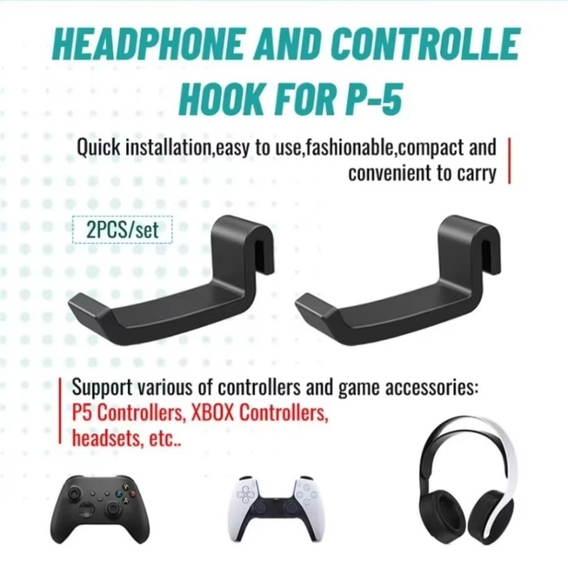 2 個ヘッドフォンフックホルダー PS5 ゲームコンソールフ - Gaming Console Apple のレビューと価格
