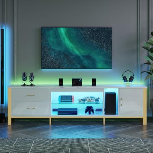 75/80/85インチテレビ用テレビスタンド、LEDゲーミン - Gaming Console Room のレビューと価格