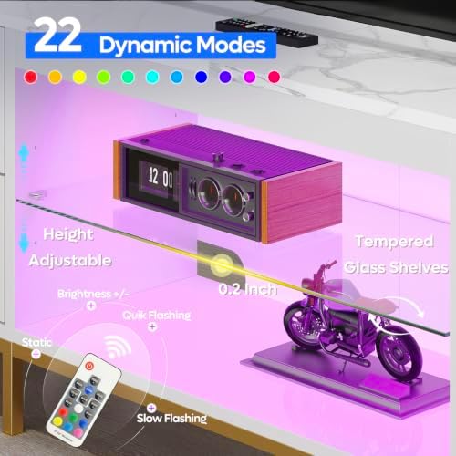 75/80/85インチテレビ用テレビスタンド、LEDゲーミン - Gaming Console Room のレビューと価格