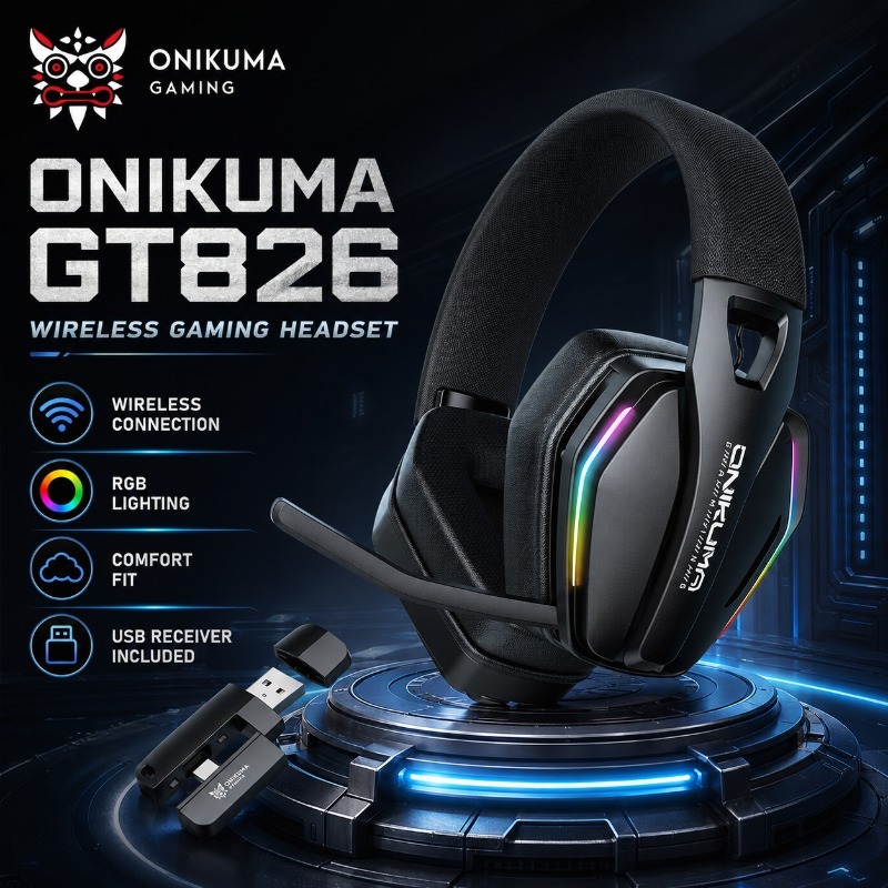 ONIKUMA GT826 ワイヤレスゲーミングヘッドセット - Gaming Console Apple のレビューと価格