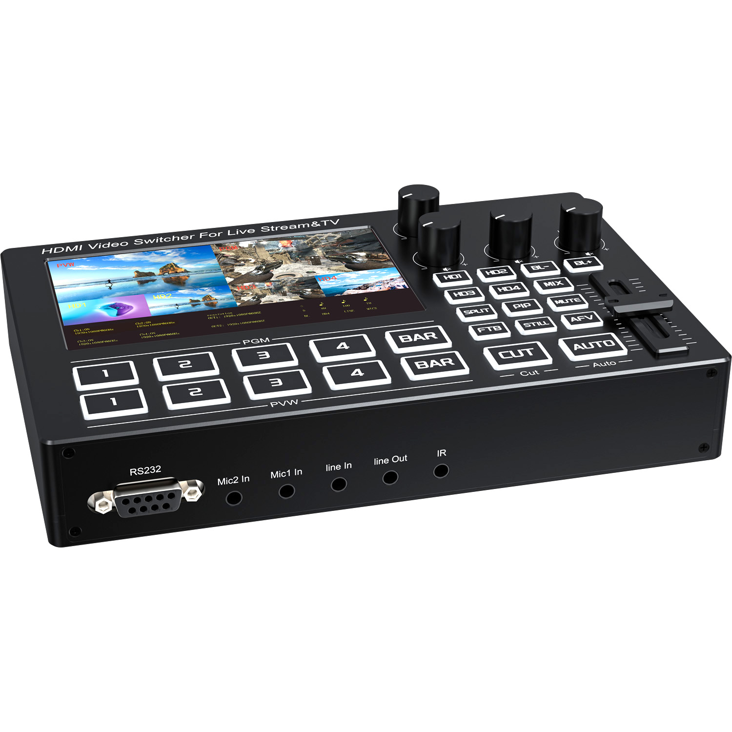 1080P 4チャンネルHDMIライブストリーミングビデオミ - Gaming Console Monitor のレビューと価格