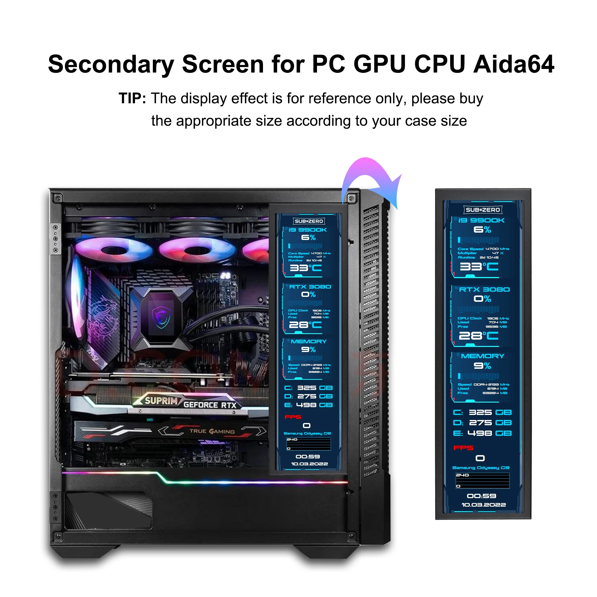 Wisecoco 8.8 インチ FHD コンピュータ二次画 - Gaming Console Wallpaper のレビューと価格