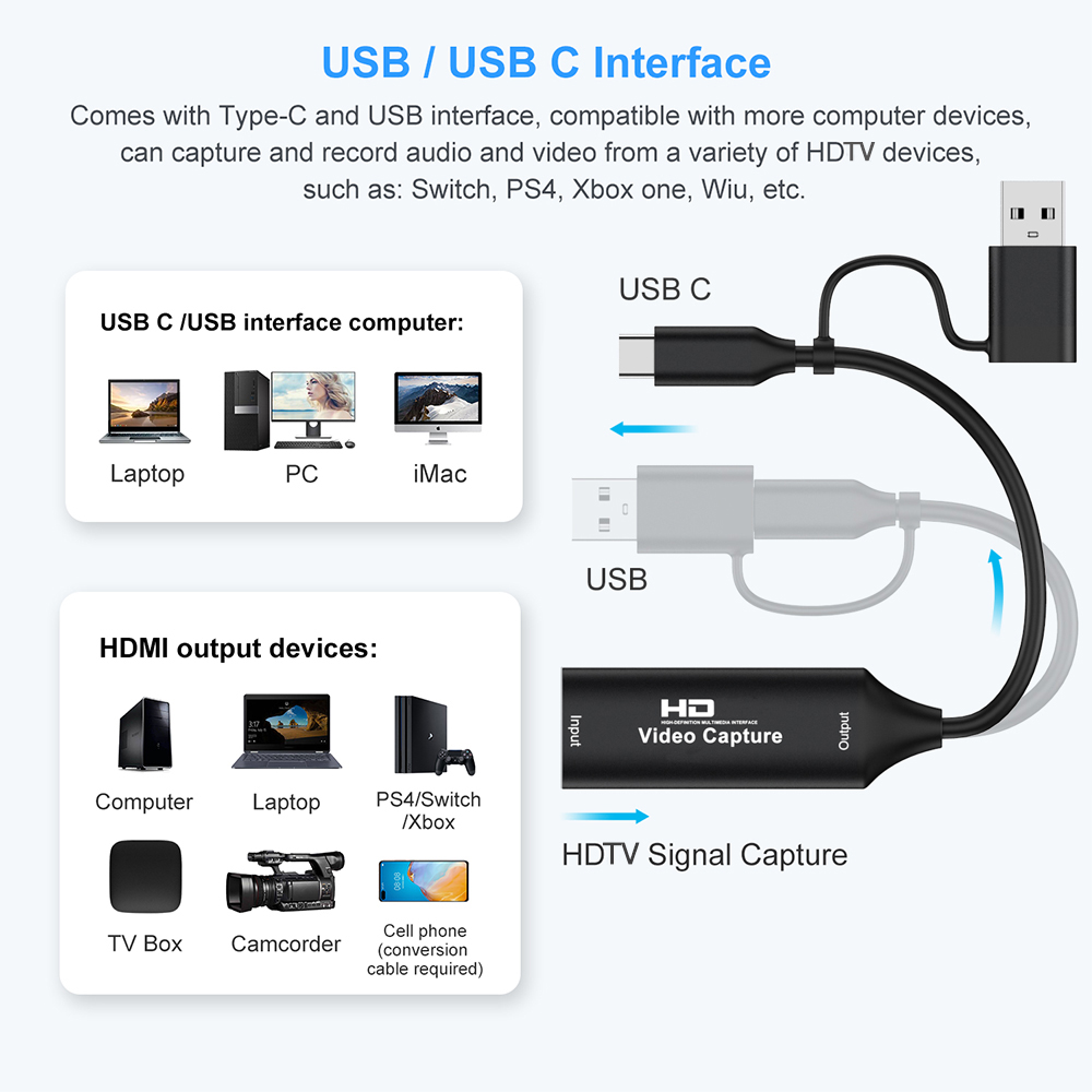 4K HDMI対応 USBビデオキャプチャカード 1080P - Gaming Console And Pc のレビューと価格